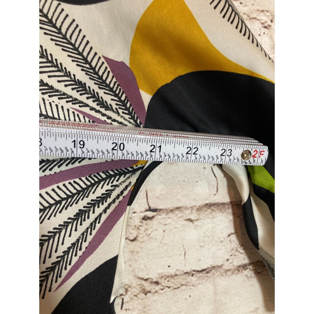 Zara Basic Top Womens Medium Rust & Mustard Tropi… - image 4